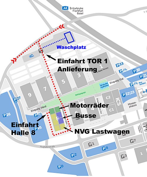 EINFAHRT ZUR
                    MESSE