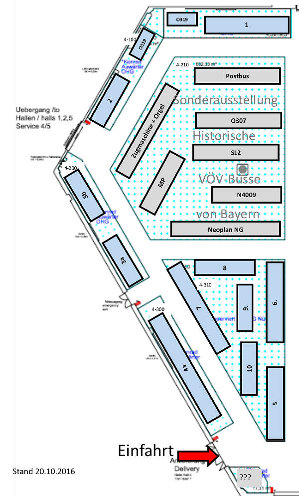 Lageplan der Busse Lageplan der Busse